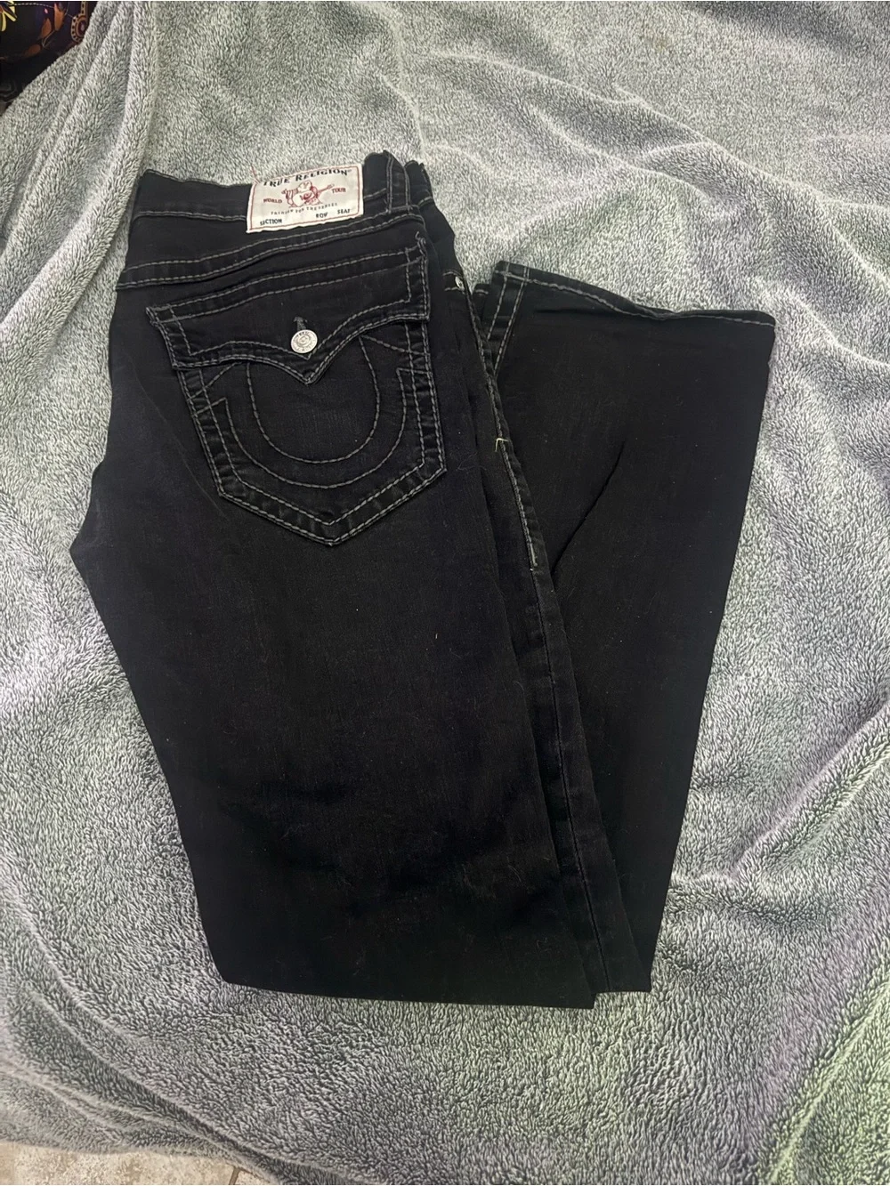 True religion men’s black straight leg  jeans